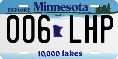 MN license plate 006LHP