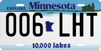 MN license plate 006LHT