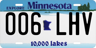 MN license plate 006LHV