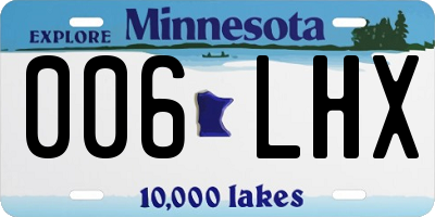 MN license plate 006LHX