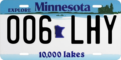 MN license plate 006LHY