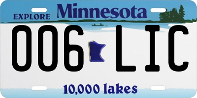 MN license plate 006LIC