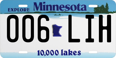 MN license plate 006LIH