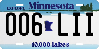 MN license plate 006LII