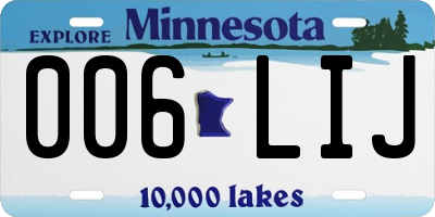 MN license plate 006LIJ