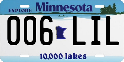 MN license plate 006LIL