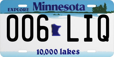 MN license plate 006LIQ
