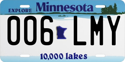 MN license plate 006LMY