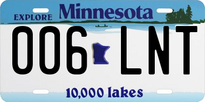 MN license plate 006LNT