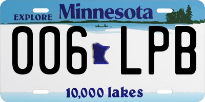 MN license plate 006LPB