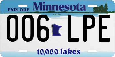 MN license plate 006LPE