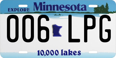 MN license plate 006LPG