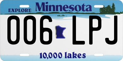 MN license plate 006LPJ