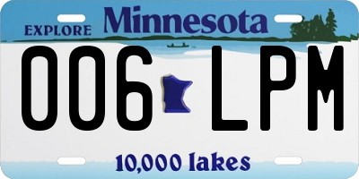 MN license plate 006LPM