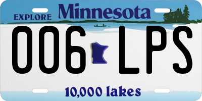 MN license plate 006LPS