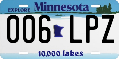 MN license plate 006LPZ