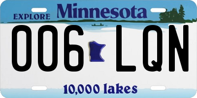 MN license plate 006LQN