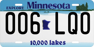 MN license plate 006LQO