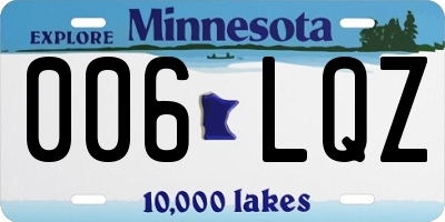 MN license plate 006LQZ