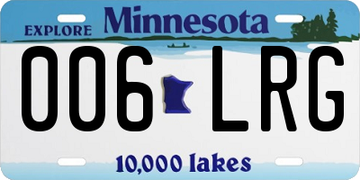 MN license plate 006LRG