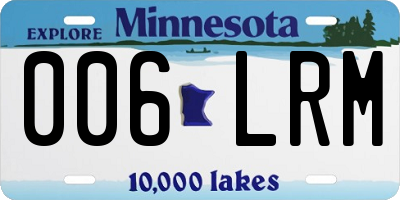 MN license plate 006LRM