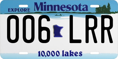 MN license plate 006LRR