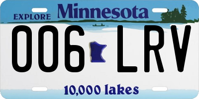 MN license plate 006LRV