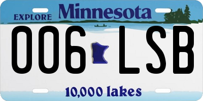 MN license plate 006LSB