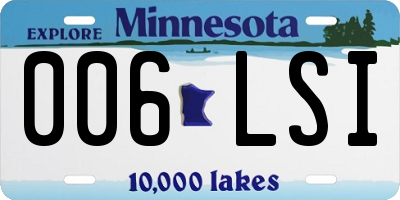 MN license plate 006LSI