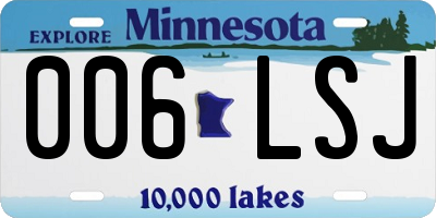 MN license plate 006LSJ