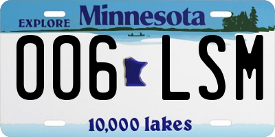 MN license plate 006LSM