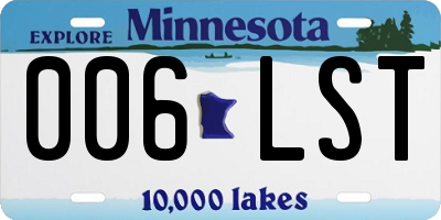 MN license plate 006LST