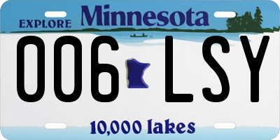 MN license plate 006LSY