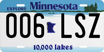 MN license plate 006LSZ