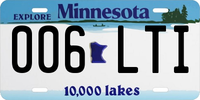 MN license plate 006LTI