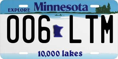 MN license plate 006LTM