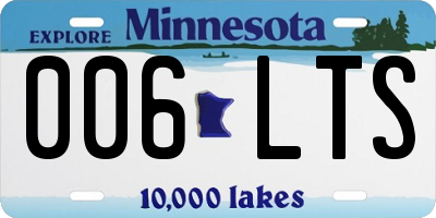 MN license plate 006LTS
