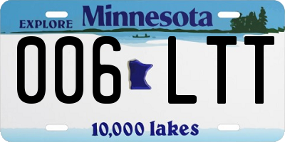 MN license plate 006LTT