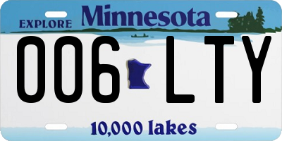 MN license plate 006LTY