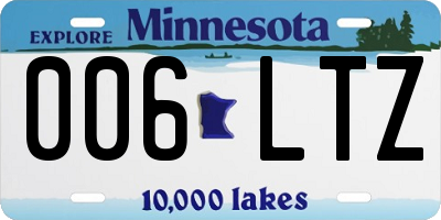 MN license plate 006LTZ