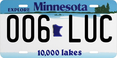 MN license plate 006LUC