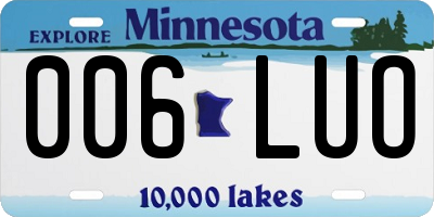 MN license plate 006LUO