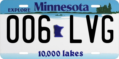 MN license plate 006LVG