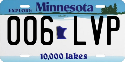 MN license plate 006LVP