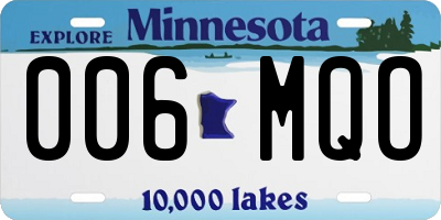 MN license plate 006MQO