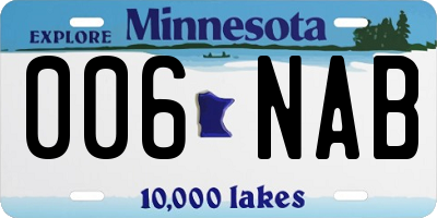 MN license plate 006NAB