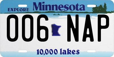 MN license plate 006NAP