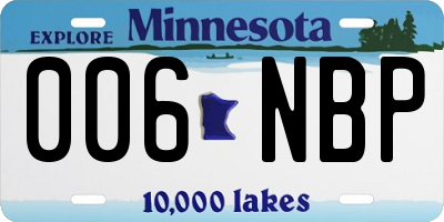 MN license plate 006NBP