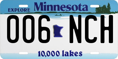 MN license plate 006NCH