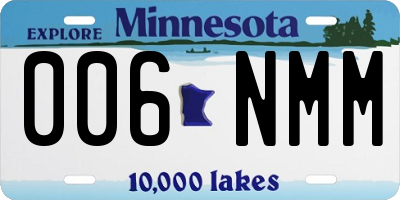 MN license plate 006NMM